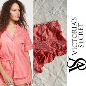 Victoria's Secret | Coral and white striped Sleep Shorts | Size Small